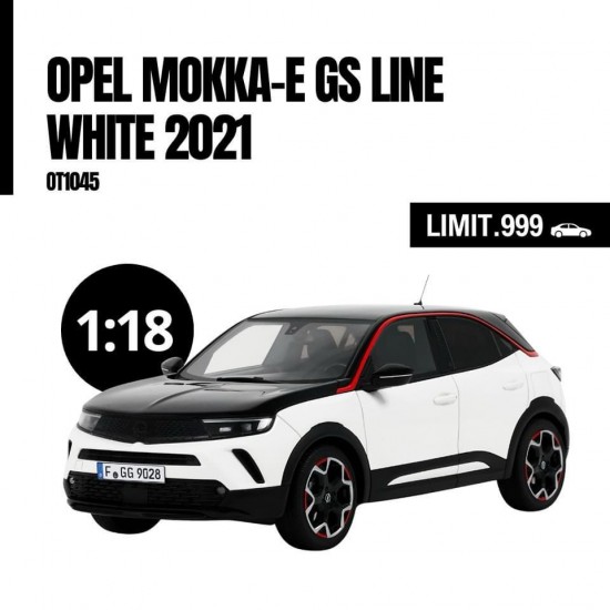 Macheta auto Opel Mokka-E GS Line, white, 2021, OT1045, LE999pcs 1:18, Otto Models  