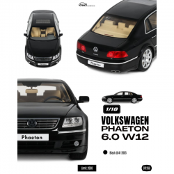PRECOMANDA : Macheta auto Volkswagen Phaeton 6,0 W12, Black L041, 2005, OT1266, 1:18, Otto Models