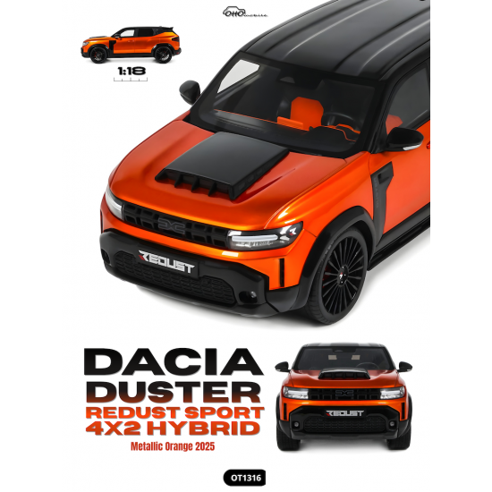 Precomanda : Macheta auto Dacia Duster Redust Sport 4x2 Hybrid, OT1316, 1:18, Otto Models 