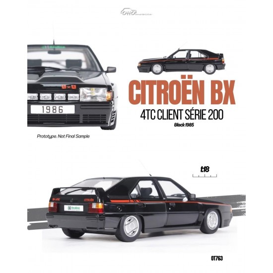 PRECOMANDA : Macheta auto Citroen BX 4TC Serie 200, Black, 1985, 1:18, OT763, Otto Models