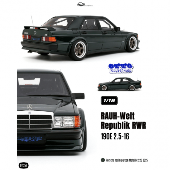 PRECOMANDA : Macheta auto Rauh-Welt Republik RWR 190E 2.5, Racing Green Metallic, 2025, 1:18, OT1252, Otto Models