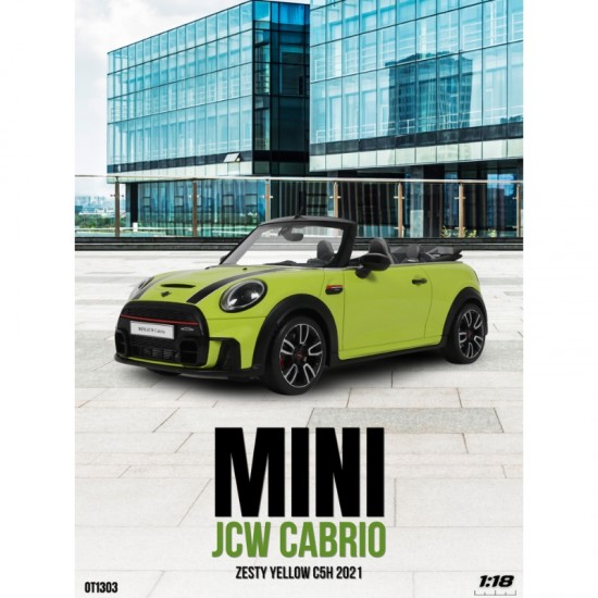 Macheta auto Mini Cooper JCW Cabrio, Zesty Yellow, 2021, OT1303, 1:18, Otto Models