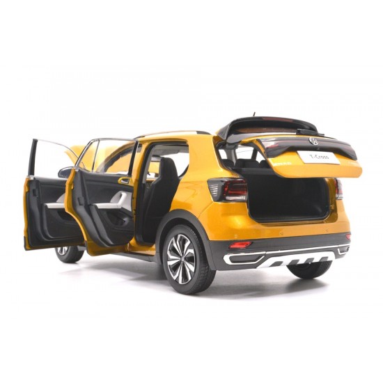 Macheta auto Volkswagen T-Cross 2019 auriu, 1:18 Paudi
