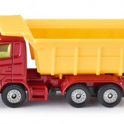 Macheta Camion LKW cu bena rosu 8 cm, Siku 1075