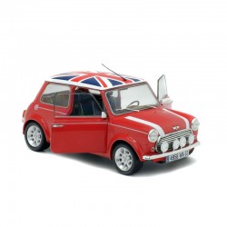 Macheta auto Mini Cooper Sport rosu steag UK 1997, 1:18 Solido