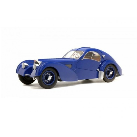 Macheta auto Bugatti Atlantic 57SC albastru 1937, 1:18 Solido