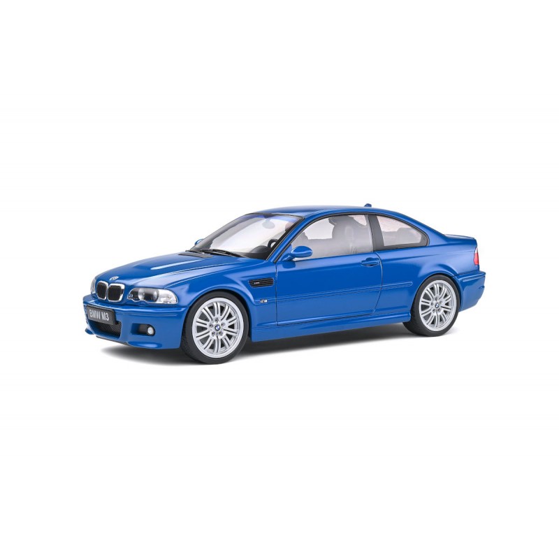 Macheta auto BMW E46 M3 Coupé albastru 2000, 1:18 Solido