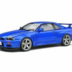 Macheta auto Nissan Skyline (R34) GT-R Bayside Blue 1999, 1:18 Solido