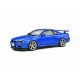 Macheta auto Nissan Skyline (R34) GT-R Bayside Blue 1999, 1:18 Solido