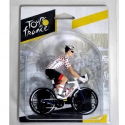 Macheta Bicicleta Tour de France - alba cu puncte 2023, 1:18 Solido