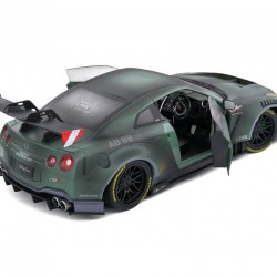 Macheta auto Nissan GT-R (R35) W/ Liberty Walk Body Kit 2.0 ARMY 2020, 1:18 Solido