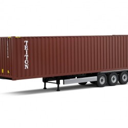 Macheta camion Remorca container visiniu 2021, 1:24 Solido