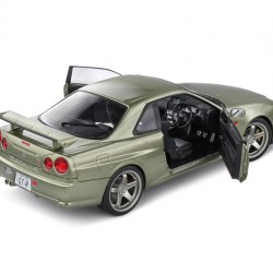 Macheta auto Nissan GT-R (R34) green 1999, 1:18 Solido