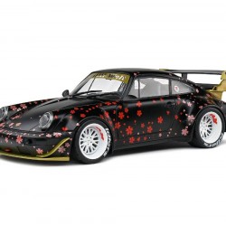 Macheta auto Porsche RWB BodyKit Aoki black 2021, 1:18 Solido