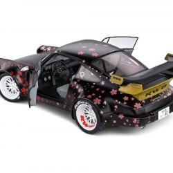 Macheta auto Porsche RWB BodyKit Aoki black 2021, 1:18 Solido