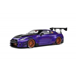 Macheta auto Nissan GT-R (R35) W/ Liberty Walk Body Kit 2.0 purple 2022, 1:18 Solido