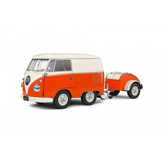 Macheta auto Volkswagen T1 KOOL KOMBI orange 1950, 1:18 Solido 