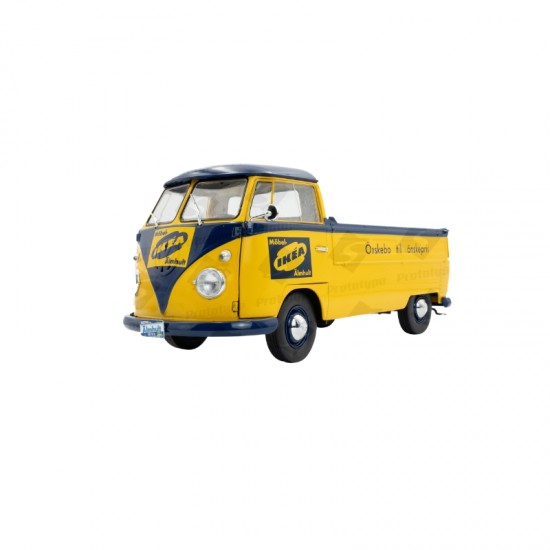 Macheta auto Volkswagen T1 IKEA Pickup, galbena, 1950, 1:18, Solido