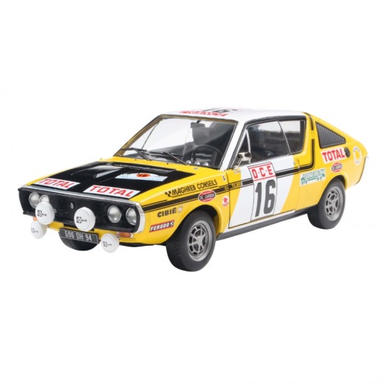 Macheta auto Renault 17 Ph.1, Yellow, #23 Prive/ Tilbert Rallye du Maroc, 1976, 1:18, Solido