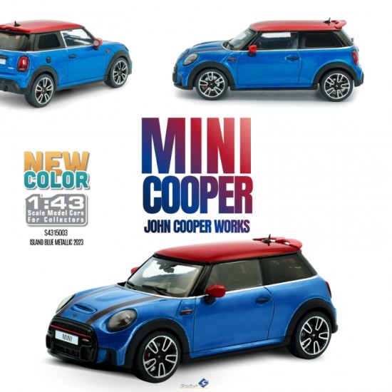 Macheta auto Mini Cooper JCW, Island blue metallic, 2023, 1:43, Solido