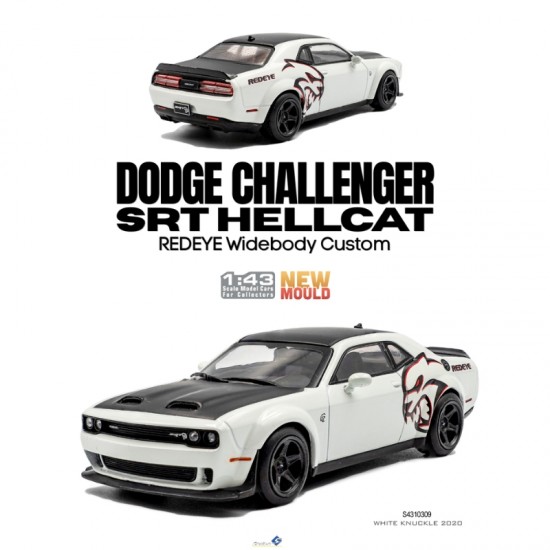 Macheta auto Dodge Challenger SRT Hellcat RedEye Widebody, Custom White Knuckle, 2020, 1:43, Solido, 1:43, Solido