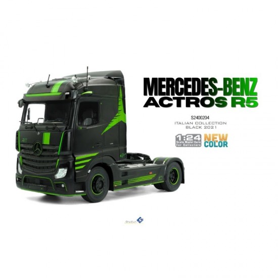 Macheta camion Mercedes-Benz Actros R5, Italian Collection Black, 2021, 1:24, Solido