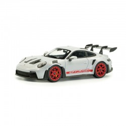 Macheta auto Porsche 911 (992) GT3 RS, Grey Metallic w/Pyro Red, 2023, 1:43, Solido