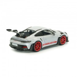 Macheta auto Porsche 911 (992) GT3 RS, Grey Metallic w/Pyro Red, 2023, 1:43, Solido