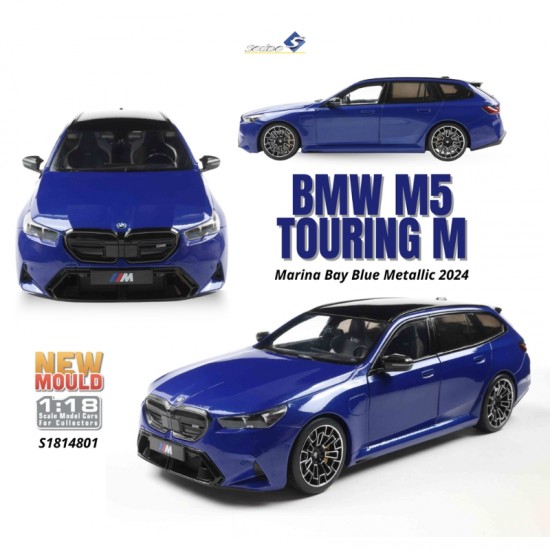 Macheta auto BMW M5 Touring M, Marina Bay Blue Metallic, 2025, 1:18, Solido