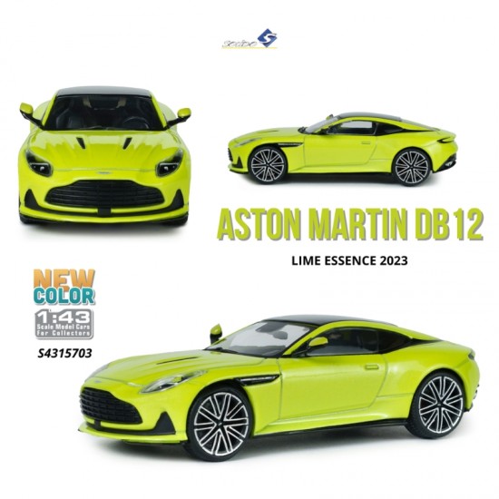 Macheta auto Aston Martin DB12, Lime Essence, 2023, 1:43, Solido