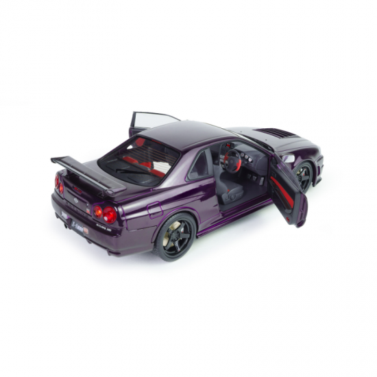 Macheta auto Nissan Skyline GT-R34 Z-Tune, Midnight Purple, 1999, 1:18, Solido
