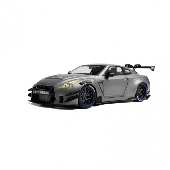 Macheta auto Nissan GT-R (R35) w Liberty Walk Bodykit, Silver, 2023, 1:18, Solido