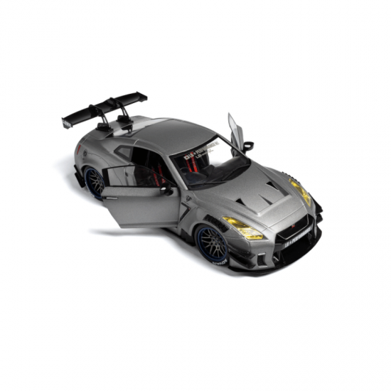 Macheta auto Nissan GT-R (R35) w Liberty Walk Bodykit, Silver, 2023, 1:18, Solido