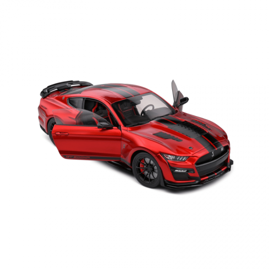 Macheta auto Shelby Mustang GT500KR, Red w Balc Stripes, 2023, 1:18, Solido