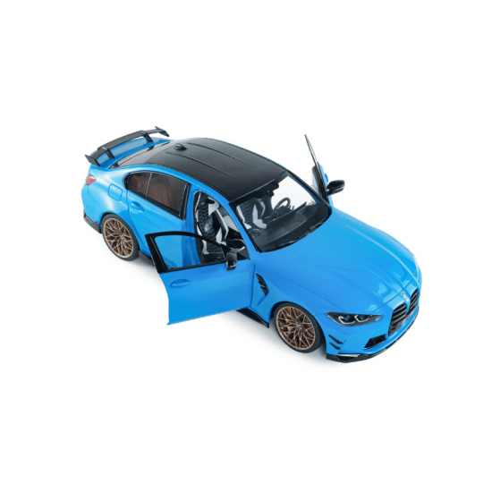 Macheta auto BMW M3 Performance Parts, Daytona Beach Blue, 2024, 1:18, Solido