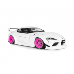 PRECOMANDA : Macheta auto Toyota GR Supra Liberty Walk BodyKit, White-Pink, 2025, 1:18, Solido