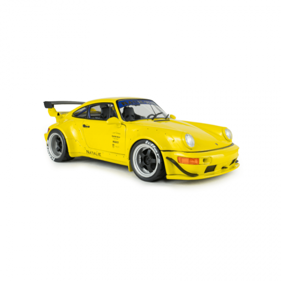 PRECOMANDA : Macheta auto Porsche RWB BodyKit Natalie, Yellow, 2023 , 1:18, Solido