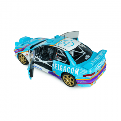 PRECOMANDA : Macheta auto Subaru Impreza S5 WRC99, Green, #2 G.DE Mevius/ J-M. Fortin, Belgium Ypres Westhoek Rally, 1998 , 1:18, Solido