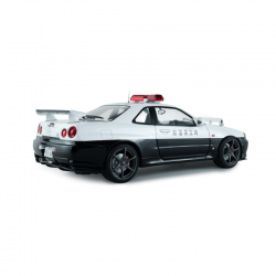 PRECOMANDA : Macheta auto Nissan Skyline GT-R (BNR34) Japanese Police, White, 1999, 1:18, Solido