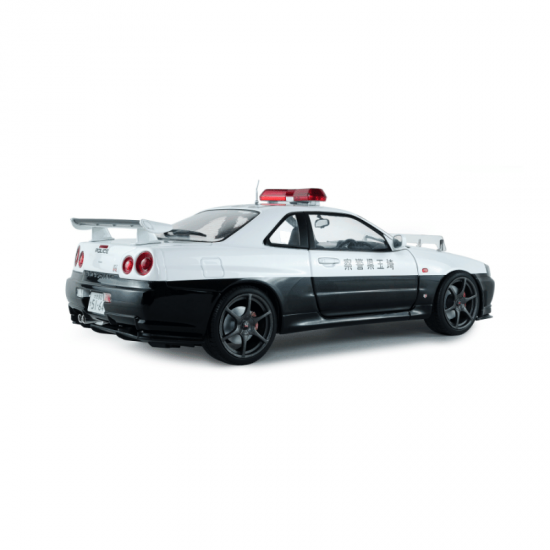 PRECOMANDA : Macheta auto Nissan Skyline GT-R (BNR34) Japanese Police, White, 1999, 1:18, Solido