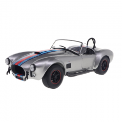 Macheta auto Shelby Cobra 427 MKII Solido Works M, Racing Silver, 1965, 1:18, Solido