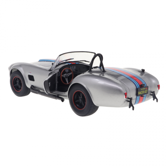 Macheta auto Shelby Cobra 427 MKII Solido Works M, Racing Silver, 1965, 1:18, Solido