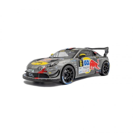 Macheta auto Alpine A110 RGT+ Grey #6 S.Loeb / L. Godey Rallye duMont Blanc, 2024, 1:18, Solido 