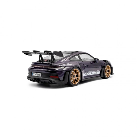 Macheta auto Porsche 911 GT3 RS, Weissach Package, Viola Purple Metallic, 2024, 1:18, Solido 