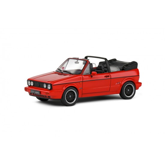 Macheta auto Volkswagen Golf MKI Convertible Sportline, Tornado Red, 1992, 1:43, Solido