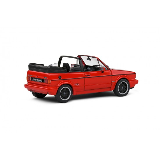 Macheta auto Volkswagen Golf MKI Convertible Sportline, Tornado Red, 1992, 1:43, Solido