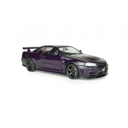 PRECOMANDA : Macheta auto Nissan Skyline GT-R (BNR34) w Nismo Parts, Midnight Purple, 2005, 1:43, Solido