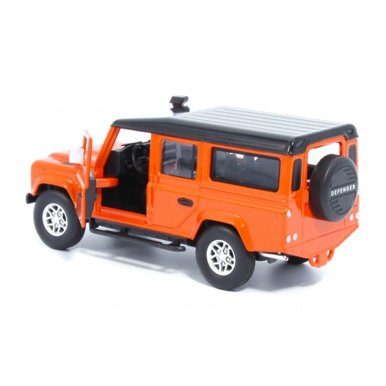 Macheta auto Land Rover Defender 110 portocaliu, pull back, 1:36 Tayumo