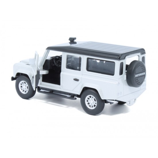 Macheta auto Land Rover Defender 110 argintiu, pull back, 1:36 Tayumo