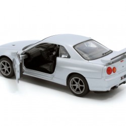 Macheta auto Nissan GTR R34 v_spec 2 gri, pull back, 1:36 Tayumo